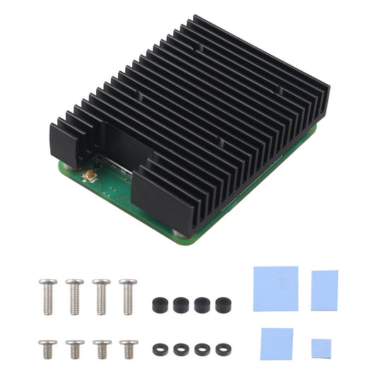 ZDE ZC503 Dedicated Aluminum Heatsink Support PWM Cooling Fan Compatible with Raspberry Pi Compute Module 5 CM5 / Compute Module 4 CM4 Motherboard with Screws and Thermal Tapes
