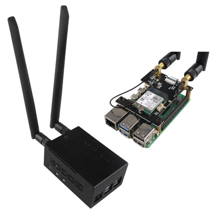 ZDE ZP590A PCIe to WiFi7 6 6E 5 HAT Expansion Board WiFi 7 Adapter with Aluminum Case ZC501 for Raspberry Pi 5
