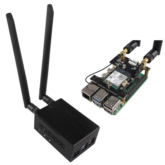 ZDE ZP590A PCIe to WiFi7 6 6E 5 HAT Expansion Board WiFi 7 Adapter with Aluminum Case ZC501 for Raspberry Pi 5