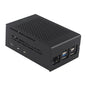 ZDE ZC502 Aluminum Case for Raspberry Pi 5, Support Pi 5 Active Cooler, PCIe to M.2 NVMe HAT, PoE+ HAT, WiFi Shield PCIe Peripheral Board