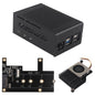 ZDE ZP517A PCIe to M.2 Key M NVMe SSD HAT with Aluminum Case ZC502 and Active Cooler ZP536 for Raspberry Pi 5