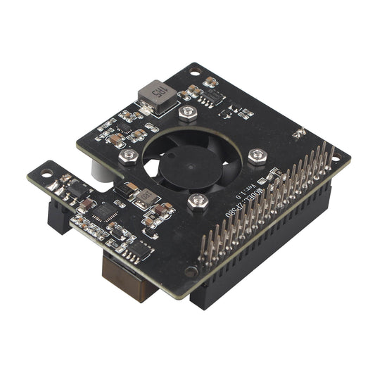 ZDE ZP580 PoE+ HAT for Raspberry Pi 5 Power Over Ethernet Expansion Board with Onboard Cooling Fan
