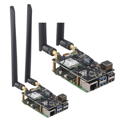 ZDE ZP585 PoE+ HAT PCIe to M.2 E Key WiFi7 6 6E 5 HAT Power Over Ethernet Adapter Expansion Board for Raspberry Pi 5
