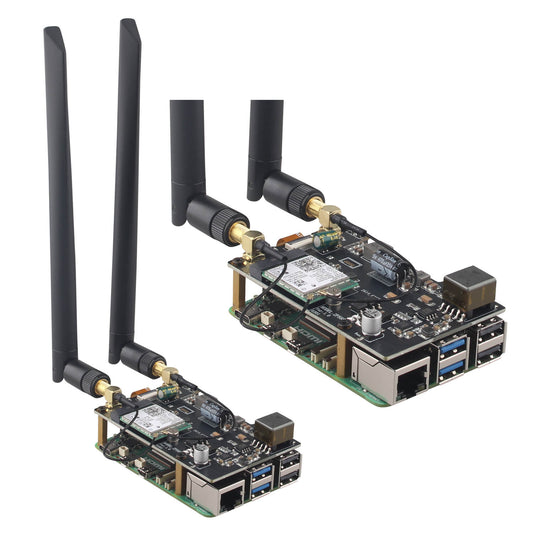 ZDE ZP585 PoE+ HAT PCIe to M.2 E Key WiFi7 6 6E 5 HAT Power Over Ethernet Adapter Expansion Board for Raspberry Pi 5