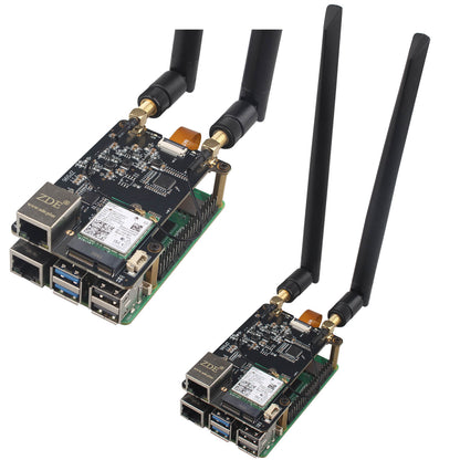 ZDE ZP596 PCIe to M.2 E Key WiFi7 6 6E 5 PCIe to 2.5G Ethernet Network Port HAT Adapter Expansion Board for Raspberry Pi 5