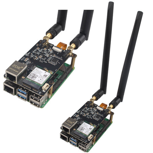 ZDE ZP596 PCIe to M.2 E Key WiFi7 6 6E 5 PCIe to 2.5G Ethernet Network Port HAT Adapter Expansion Board for Raspberry Pi 5