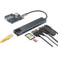 ZDE ZQ101 USB C 3.0 5Gbps Hub 1Gbps Ethernet for Arduino UNO Q 8 in 1 Expansion Docking Station, Multiport Adapter for Development Boards PC