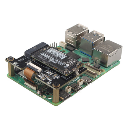 ZDE ZP515 PCIe to M.2 Key M NVMe SSD HAT for Raspberry Pi 5