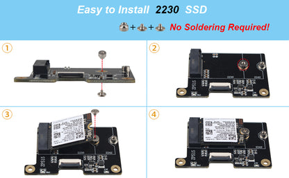 ZDE ZP515 PCIe to M.2 Key M NVMe SSD HAT for Raspberry Pi 5