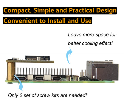 ZDE ZP515 PCIe to M.2 Key M NVMe SSD HAT for Raspberry Pi 5