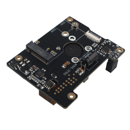 ZDE ZP582 PoE HAT PCIe to M.2 Key-M NVMe SSD Adapter Board with Onboard Cooling Fan