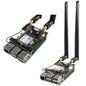 ZDE ZP590A PCIE to WiFi7 6 6E 5 HAT PCIe to M.2 E Key Module Adapter Expansion Board for Raspberry Pi 5 WiFi Adapter Board Support Google TPU WiFi 7 BE200 WIFI6E AX210 MT7922 WIFI6 AX200