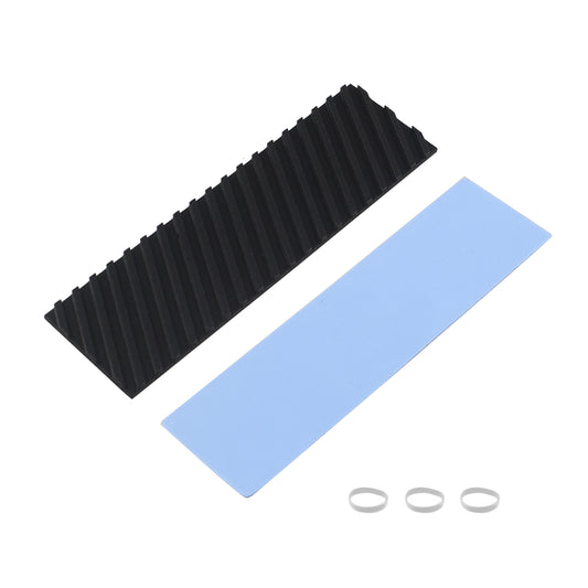 ZDE M.2 SSD Heatsink 70x20x2mm Graphite Covered Pure Copper Heatsink with Silicone Thermal Pads for PC Laptop Raspberry Pi M.2 2280 SSD NVMe PS5 Cooler