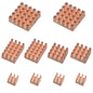 ZDE 10PCS Pure Copper Heatsinks CPU Cooler Heatsinks with Strong Thermal Conductivity Great Heat Dissipation Compatible with Raspberry Pi 5/Raspberry Pi 4 Model B