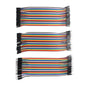ZDE 120PCS 15cm 5.91inch Multicolored Dupont Wires Breadboard Jumper Ribbon Cables Kit 40pin Female to Female, Male to Female, Male to Male Compatible with Arduino Projects and Raspberry Pi