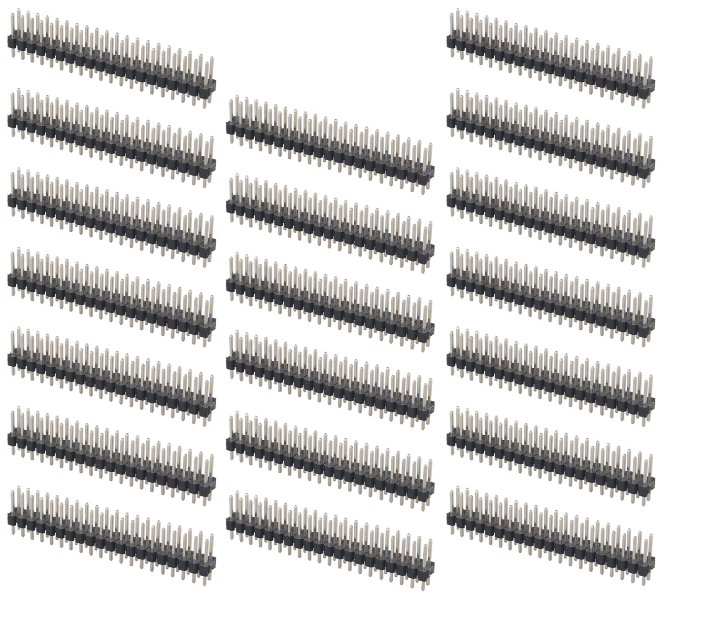 ZDE 20PCS 2x20 Pin 0.1 Inch Break-Away Dual Male Header Strip Double Row Straight Pin Headers Connector for Raspberry Pi Zero GPIO PCB Breadboard Arduino