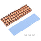 ZDE M.2 SSD Heatsink 70x20x4mm Copper Heatsink with Silicone Thermal Pads for PC Laptop Raspberry Pi M.2 2280 SSD NVMe PS5 Cooling
