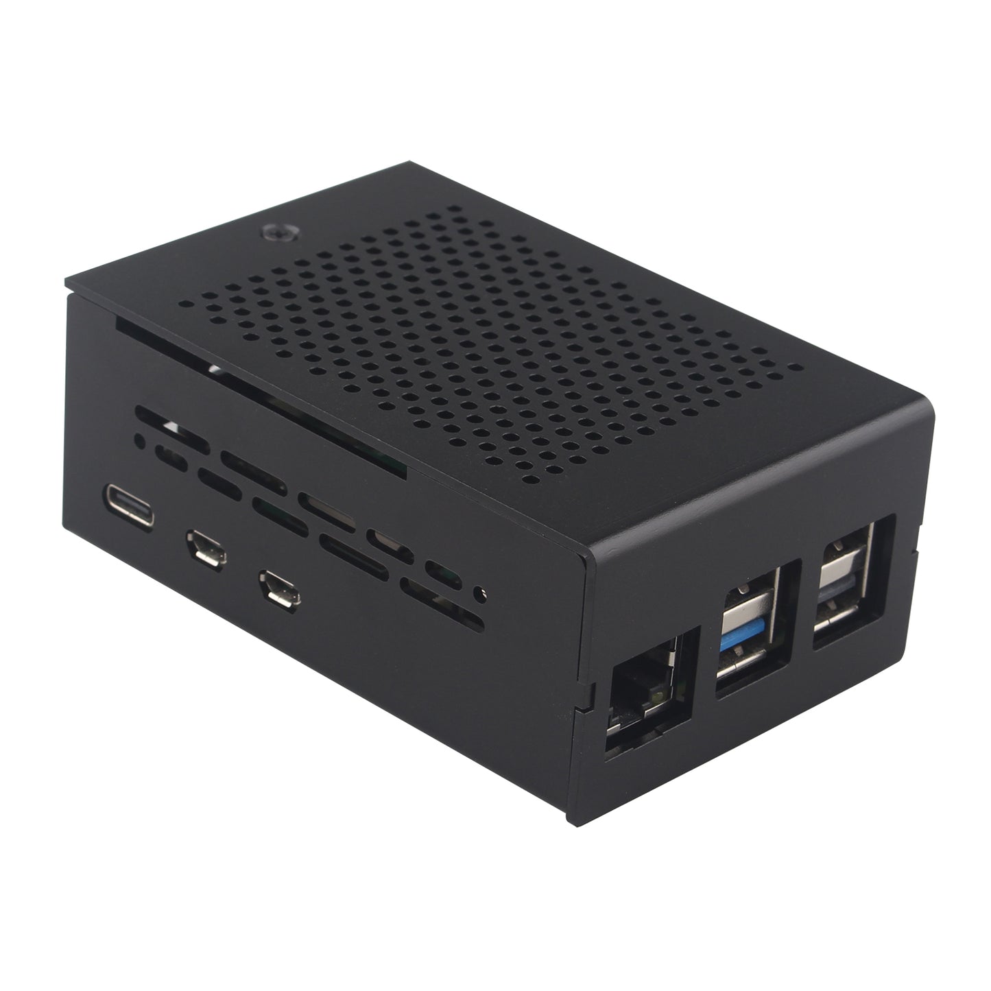 ZDE ZC502 Aluminum Case for Raspberry Pi 5, Support Pi 5 Active Cooler, PCIe to M.2 NVMe HAT, PoE+ HAT, WiFi Shield PCIe Peripheral Board ZP515 ZP516 ZP517A ZP581 ZP582 ZP590B