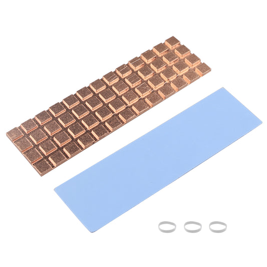 ZDE M.2 SSD Heatsink 70x20x1.5mm Copper Heatsink with Silicone Thermal Pads for PC Laptop Raspberry Pi M.2 2280 SSD NVMe PS5 Cooling