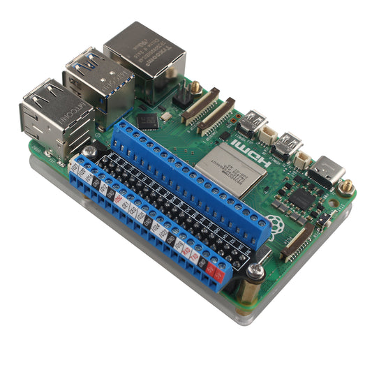 ZDE GPIO Terminal Block Breakout Board Module DIY Circuit GPIO Expansion Board Micro Connector Compatible with Raspberry Pi 5/4B/3B+/3B/2B/Zero/Zero W/Zero 2 W