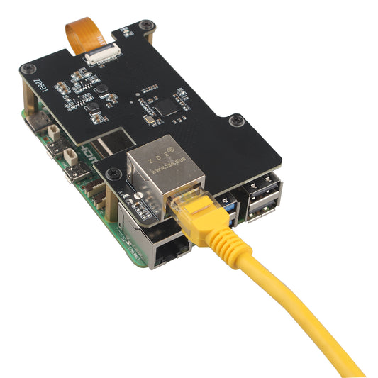 ZDE ZP591 PCIe to 2.5G Ethernet Network Port HAT Adapter Expansion Board for Raspberry Pi 5