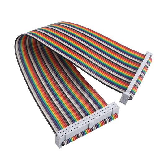 ZDE Female to Female GPIO Flat Ribbon Cable 40pin Breadboard Rainbow Jumper Wire 20cm/7.87inch Compatible with Raspberry Pi 5 4B 3 2 Model B B+