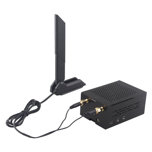ZDE ZP590C PCIe to WiFi7 6 6E 5 HAT Expansion Board WiFi 7 Adapter with Aluminum Alloy Case ZC501 for Raspberry Pi 5