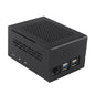 ZDE ZC506 Aluminum Case for Raspberry Pi 5 Support PCIe to 2.5G 5G Ethernet Port M.2 NVMe PoE+ HAT WiFi Shield PCIe Peripheral Board ZP591 ZP593 ZP595 ZP598 and Pi 5 Active Cooler