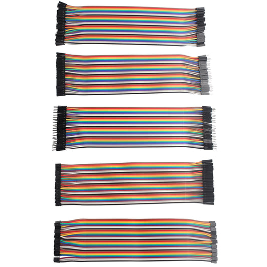 ZDE 200PCS 20cm 7.87inch Breadboard Jumper Wires Dupont Wires Female to Female, Male to Female, Male to Male, 2.0mm to 2.54mm, 2.0mm to 2.0mm Ribbon Cables Compatible with Arduino and Raspberry Pi