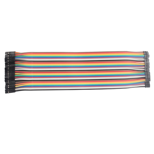 ZDE 40PCS 20cm 7.87inch Breadboard Jumper Wires Female to Female 2P to 1P Multicolored Dupont Wires 2.0mm to 2.54mm Pitch Ribbon Cable Compatible with Arduino Projects and Raspberry Pi