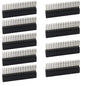 ZDE 9PCS 2x20 40 Pin Stacking Female Header 0.1 Inch Pitch Dual Row Extra Tall Headers Connector for Raspberry Pi Arduino PCB Breadboard