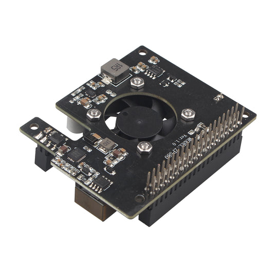 ZDE ZP580 PoE+ HAT for Raspberry Pi 5 Power Over Ethernet HAT Adapter Board Supports 802.3af/at Network Standard with Onboard Cooling Fan