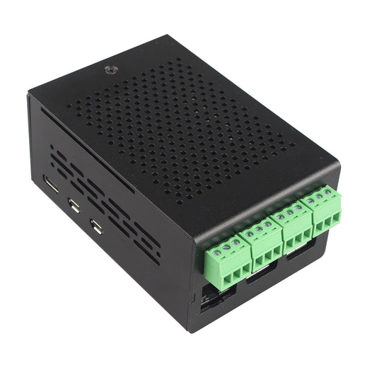 ZDE Aluminum Case ZC501 with ZP592 PCIe to Dual Channel RS485 Dual Channel RS232 HAT Expansion Board PCIe Peripheral Board for Raspberry Pi 5 2GB/4GB/8GB/16GB
