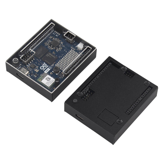 ZDE ZC101 Case for Arduino UNO Q Aluminum Alloy Protective Enclosure with Transparent Acrylic and Aluminum Top Lid