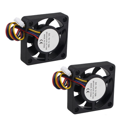 ZDE 2PCS 2507 PWM Cooling Fan 25x25x7mm Speed Adjustment Heatsink Cooler for Raspberry Pi 5