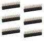 ZDE 6PCS 2x20 40 Pin Stacking Female Header 2.54mm Pitch Dual Row Extra Tall Headers Connector for Raspberry Pi Arduino PCB Breadboard