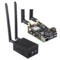 ZDE ZP585 PoE+ HAT PCIe to M.2 E Key WiFi7 6 6E 5 HAT Adapter with ZC501 Aluminum Alloy Case ZP536 Active Cooler for Raspberry Pi 5