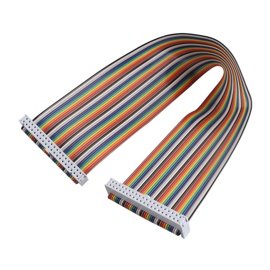 ZDE Female to Female GPIO Flat Ribbon Cable 40pin Breadboard Rainbow Jumper Wire 30cm/11.81inch Compatible with Raspberry Pi 5 4B 3 2 Model B B+