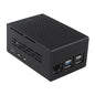 ZDE ZC501 Aluminum Case for Raspberry Pi 5, Support Pi 5 Active Cooler, PCIe to M.2 NVMe HAT, PoE+ HAT, WiFi Shield PCIe Peripheral Board