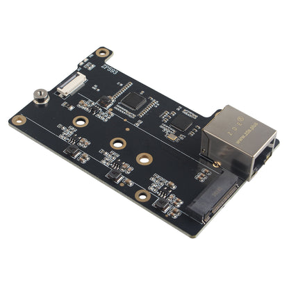 ZDE ZP593 PCIe to 2.5G Ethernet Network Port PCIe to M.2 Key M NVMe SSD HAT Adapter Expansion Board for Raspberry Pi 5 Support M.2 NVMe 2230 2242 2260 2280 SSD