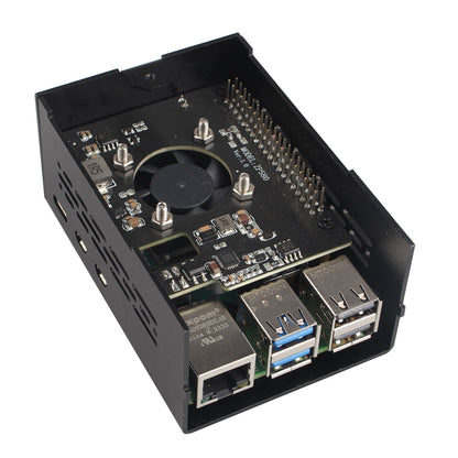 ZDE ZP580 PoE+ HAT Power Over Ethernet HAT Adapter Board with Aluminum Case ZC501 for Raspberry Pi 5 Support 802.3af/at Network Standard
