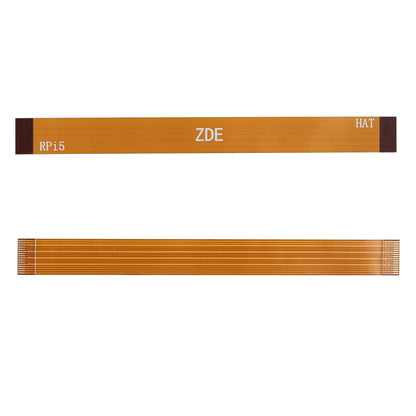 ZDE 2PCS 16Pin 0.5mm Pitch PCIe FPC Flexible Flat Cable 90mm Compatible with Raspberry Pi 5 PCIe to M.2 Key-M NVMe SSD Adapter PCIe Peripheral Board