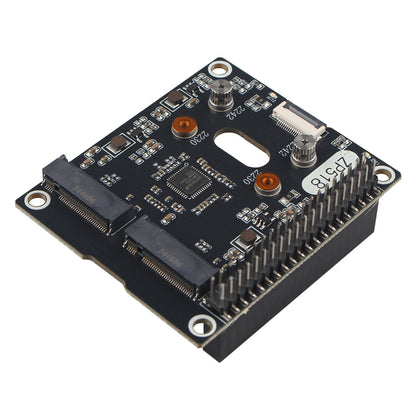 ZDE ZP518 PCIe to Dual M.2 HAT Key M NVMe SSD PCIe Peripheral Board for Raspberry Pi 5