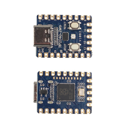 ZDE 2PCS RP2040-Zero Mini PICO Development Board Based on Raspberry Pi Microcontroller RP2040 Pico-Like MCU Board Dual-Core Arm Cortex M0+ Processor Castellated Module for SMD Applications