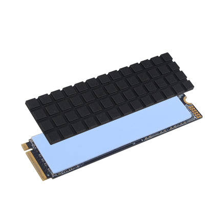 ZDE M.2 SSD Heatsink 70x20x2mm Graphite Covered Pure Copper Heatsink with Silicone Thermal Pads for PC Laptop Raspberry Pi M.2 2280 SSD NVMe PS5 Cooler