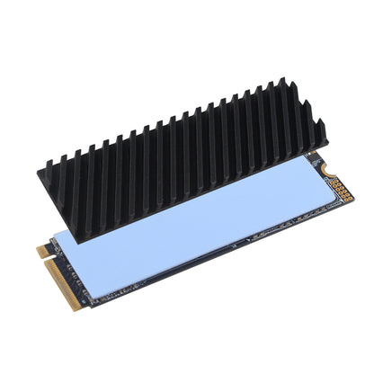 ZDE M.2 SSD Heatsink 70x20x4mm Graphite Covered Pure Copper Heatsink with Silicone Thermal Pads for PC Laptop Raspberry Pi M.2 2280 SSD NVMe PS5 Cooler