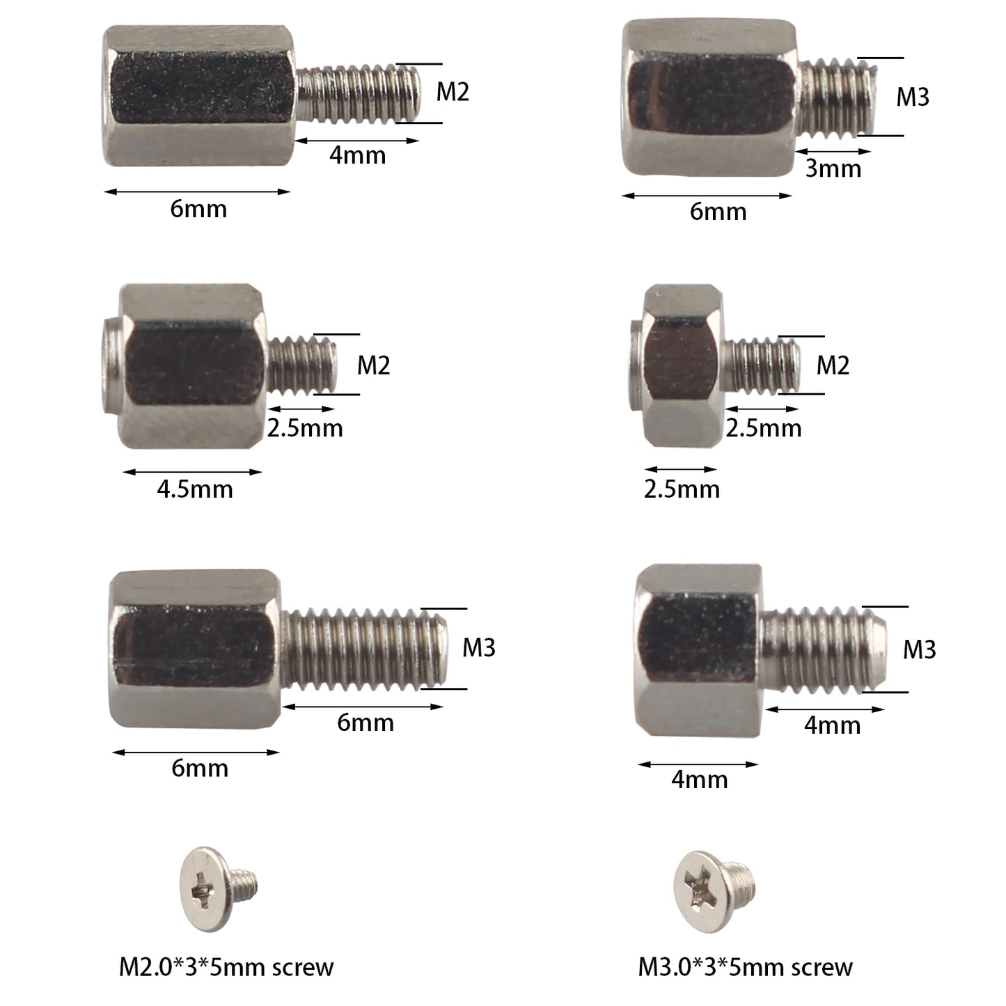 ZDE 36PCS M.2 SSD Screws Kit NVMe M.2 SSD Mounting Screws Computer Motherboard Screws Components Compatible with Asus MSI Gigabyte ASRock Motherboard and Raspberry Pi