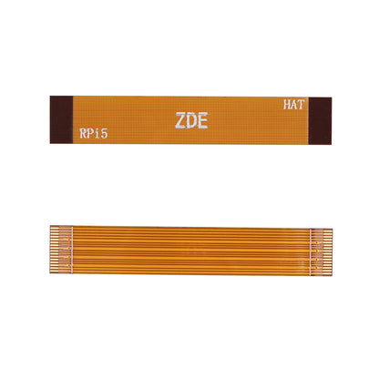 ZDE 2PCS 16Pin 0.5mm Pitch PCIe FPC Flexible Flat Cable 50mm Compatible with Raspberry Pi 5 PCIe to M.2 Key-M NVMe SSD Adapter PCIe Peripheral Board
