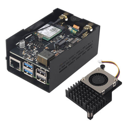 ZDE ZP585 PoE+ HAT PCIe to M.2 E Key WiFi7 6 6E 5 HAT Adapter with ZC501 Aluminum Alloy Case ZP536 Active Cooler for Raspberry Pi 5