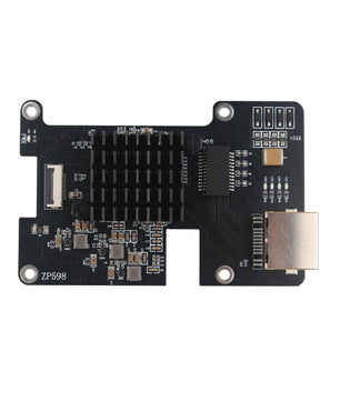 ZDE ZP598 PCIe to 5G Ethernet Network Port HAT Adapter Expansion Board 5GB 5GBE with Aluminum Heatsink for Raspberry Pi 5